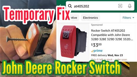 john deer rocker park switch for 2000 skid steer|LPS Parking Brake Toggle/Rocker Switch to Replace John .